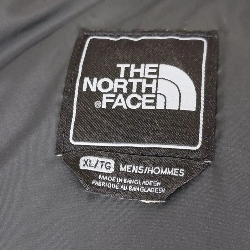 The North Face Nuptse 700 Fill Goose Down Puffer Vest Mens XL Grey Black Zip Up